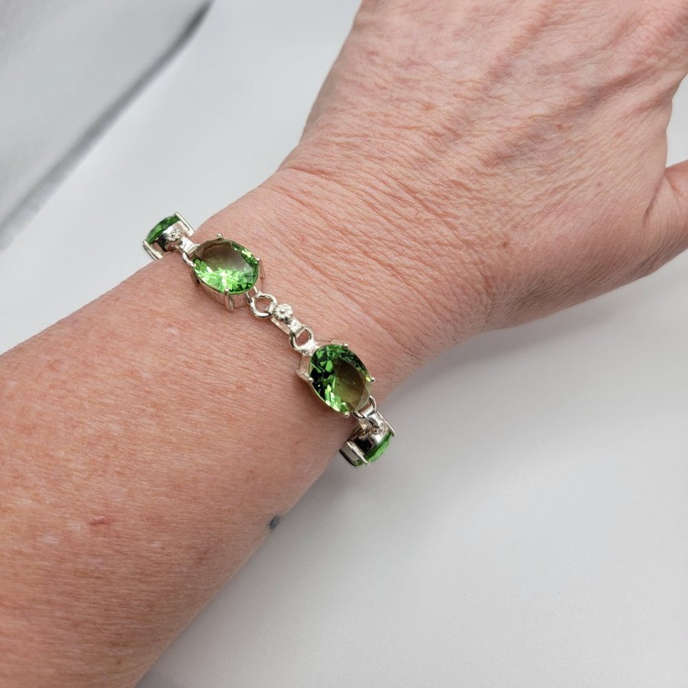 925 Sterling Peridot Bracelet